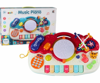 LeanToys Varhany Piano Vzdělávací hudební Zvuky Bicí Světla
