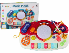 LeanToys Varhany Piano Vzdělávací hudební Zvuky Bicí Světla