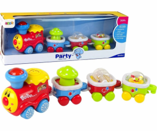 LeanToys Barevný vzdělávací vláček pro batolata Světelná ...
