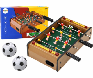 LeanToys Mini stolní fotbal dřevěný 36 cm x 21,5 cm x 9 cm