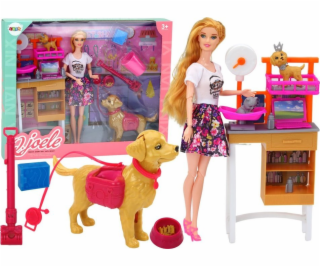 LeanToys Sada Panenka se psy a kočkami Krmivo pro veterin...