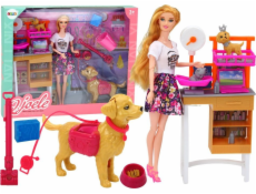 LeanToys Sada Panenka se psy a kočkami Krmivo pro veterináře Příslušenství
