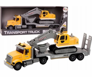 LeanToys Lora Truck Pásový bagr Světla Zvuky Jízda Žlutá