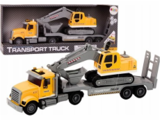 LeanToys Lora Truck Pásový bagr Světla Zvuky Jízda Žlutá