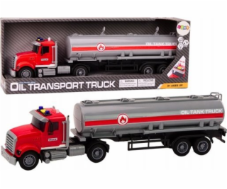 LeanToys Truck Tir Cisterna Světla Zvuky Jízda Červená