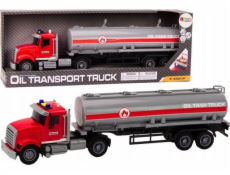 LeanToys Truck Tir Cisterna Světla Zvuky Jízda Červená