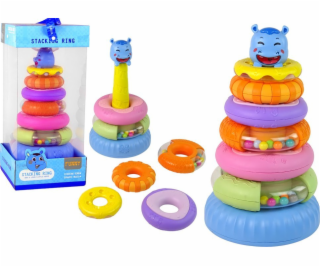 LeanToys Vzdělávací pyramidové barevné obruče