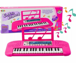 LeanToys Elektrické piano pro děti 36 melodií růžové