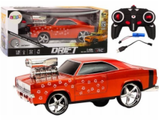 LeanToys auto na dálkové ovládání 1:18 Drift 360 světla zvuky červená