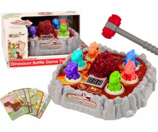 LeanToys Arkádová hra Wac A Mole, dinosauři, sopka, kouř,...