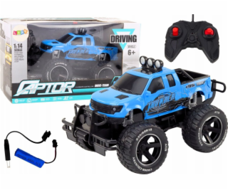 LeanToys RC terénní auto 1:14 27MHz modré dálkové ovládán...