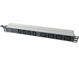 Digitus 1U hliníkový napájecí kabel PDU, montovatelný do ...
