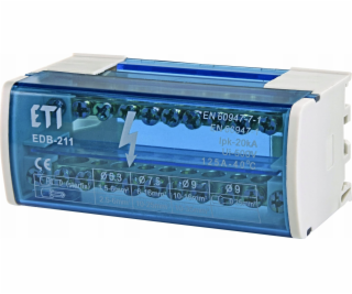 Etipo rozvodný blok 125A 2P 11-svorkový EDB-211 Etibox ET...