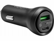 Spigen Nabíječka do auta 2portová nabíječka do auta Spigen SteadiBoost F31QC, PD 27W QC 3.0, černá