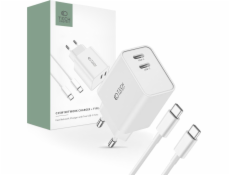 Tech-Protect Nabíječka TECH-PROTECT C35W 2PORTOVÁ SÍŤOVÁ NABÍJEČKA PD35W + KABEL TYPE-C BÍLÁ