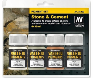Vallejo Vallejo: 73.192 - Sada pigmentů - Kámen a cement ...