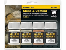 Vallejo Vallejo: 73.192 - Sada pigmentů - Kámen a cement (4x35 ml)