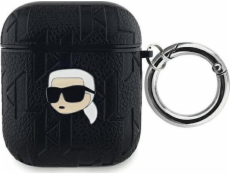 Karl Lagerfeld Karl Lagerfeld KLA2PGKIPK kryt na AirPods 1/2 černá/černá s monogramem Karl Head