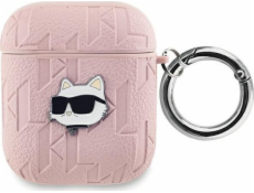 Karl Lagerfeld Karl Lagerfeld KLA2PGCHPP Kryt na AirPods 1/2 růžový s monogramem Choupette Head