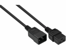 Alcasa Napájecí kabel kabelmeister Kaltgeräteverlängerung C20 an C13 schw. 5 metrů