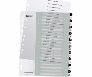 Leitz Děliče PP Leitz Wow A4 Maxi A4 1-20 (pro tisk) čern...