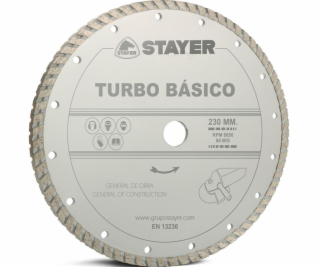 Stayer Diamond disk 230x22,2mm TURBO BASICO - STA-D230TB