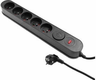 UN Prodlužovací kabel PŘEPĚŤOVÁ OCHRANA AL3 5ZÁSUVEK 3M Č...