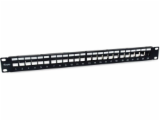 Equip Equip Patchpanel 24x Cat6A 19 FTP 1HE Keystone Montage sw