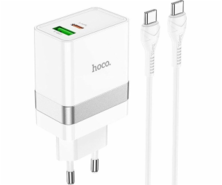 Hoco Nabíječka HOCO do zásuvky s USB A + Type-C + kabelem...