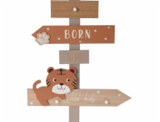 Home Styling Collection Kolekce bytového stylingu Dětský ramínko na oblečení Zoo, 44 x 3,5 x 51,5 cm