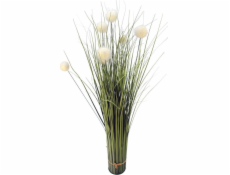 Saska Garden UMĚLÁ TRÁVA FEJKA JAKO ŽIVOT S BÍLÝMI KOULEMI 70 CM