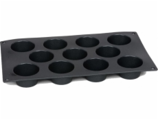 Patisse Mini košíčky ve tvaru košíčku 29 x 17 cm, černé, silikonové, 11 přihrádek
