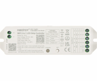 MiBoxer OVLADAČ LED OSVĚTLENÍ WL5 Wi-Fi, 2,4 GHz, RGBCCT ...