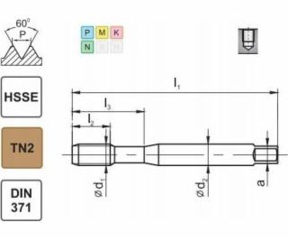 Fanar TAPS M 7 DIN-371C R40 (6H) HSSE TN 800X