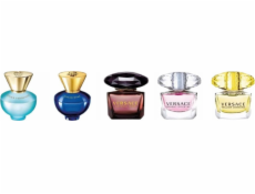 NoName MINIATURNÍ SADA VERSACE Crystal Noir EDT 5ml + Dylan Turquoise EDT 5ml + Yellow Diamond EDT 5ml + Bright Crystal 5ml + Pour Femme Dylan Blue Parfum 5ml