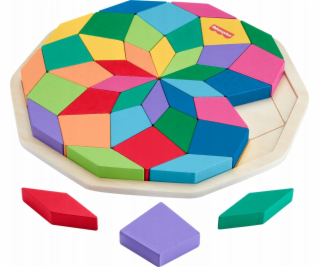 Mattel FP DŘEVĚNÉ MANDALA DŘEVĚNÉ PUZZLE HXT94 FOL6