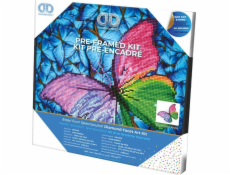 Dante Diamantová výšivka Diamond Dotz Růžový motýl 33x33cm DDK5015