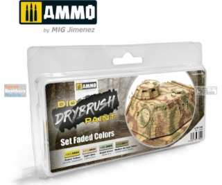 Vallejo Ammo: DIO Drybrush Paint - Sada vybledlých barev