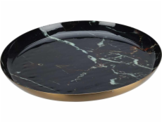 Home Styling Collection Kolekce bytového stylingu Dekorativní talíř, černý mramor, 28 cm