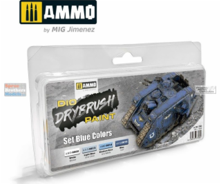 Vallejo Ammo: DIO Drybrush Paint - sada modrých barev