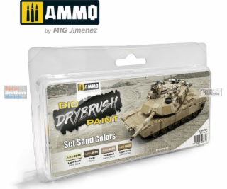 Vallejo Ammo: DIO Drybrush Paint - sada pískových barev