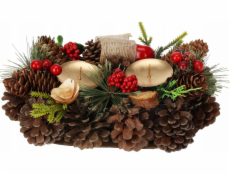 Home Styling Collection Kolekce bytového stylingu Svícen z kuželů pro dvě svíčky, 26 cm
