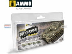 Vallejo Ammo: DIO Drybrush Paint - sada zelených barev