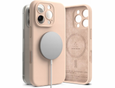 Ringke Silikonový magnetický kryt Ringke MagSafe pro iPhone 16 Pro Max, růžový, pískový