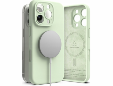 Ringke Silikonový magnetický kryt Ringke Magnetic Magsafe pro iPhone 16 Pro Max, měkký, mátově modrý