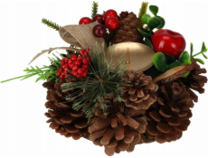 Home Styling Collection Kolekce bytového stylingu Svícen z kuželů, vánoční dekorace, 15 cm