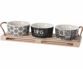 Excellent Houseware Sada na servírování svačin dřevěné pr...