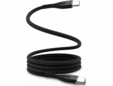 STATIK Statik MagStack Pro USB kabel - USB-C - USB-C 2m kabel, nylonový opletený, magneticky vinutý (černý)