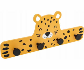 Atmosphera Dětský věšák LEOPARD, 4 háčky