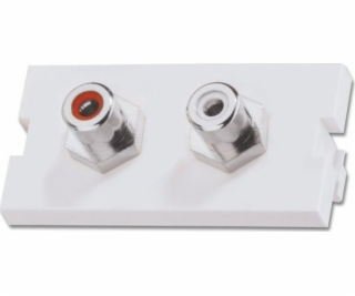 Lindy modul 2xRCA (audio) pro nástěnný rám Lindy 60563